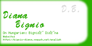 diana bignio business card